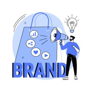 Brand awareness abstract concept vector illustration.