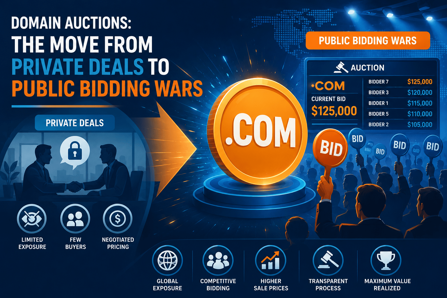 Domain Auctions: The Move from Private Deals to Public Bidding Wars